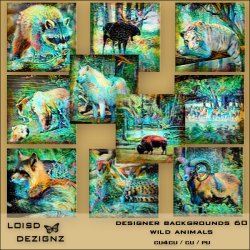 Designer Backgrounds 60 - Wild Animals - cu4cu/cu/pu