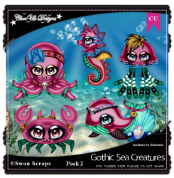 Gothic Sea Creatures CU/PU Pack 2 Gothic Sea Creatures CU/PU Pack 2