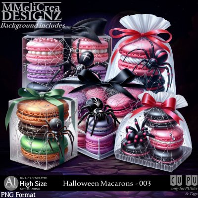 AI - Halloween Macarons - CU003 (CU4PU/PNG)