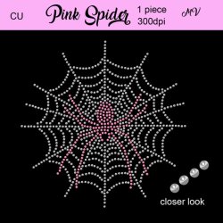 Pink Spider Bling