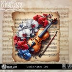 AI - Violin Notes - CU001 (CU4PU/PNG/PACK)