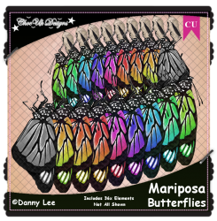 Mariposa Butterflies Elements CU/PU Pack Mariposa Butterflies Elements CU/PU Pack