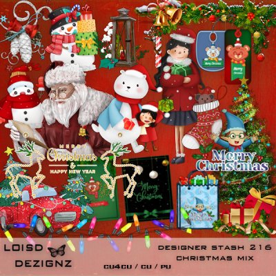 Designer Stash 216 - Christmas Mix - cu4cu/cu/pu