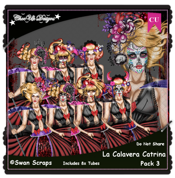 La Calavera Catrina CU/PU Pack 3 - Click Image to Close