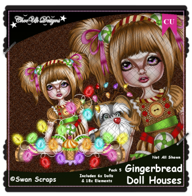 Gingerbread Doll Houses CU/PU Pack 5