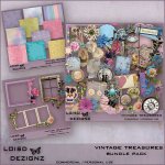 Vintage Treasures Elements & Papers Bundle - CU / PU