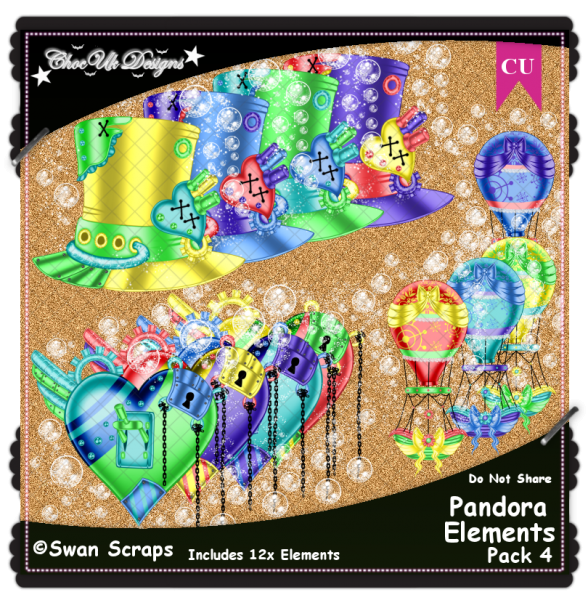 Pandora Elements CU/PU Pack 4 - Click Image to Close