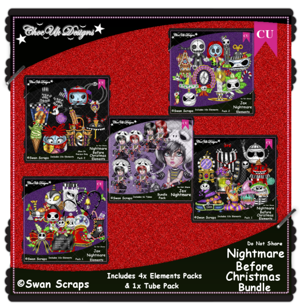 Nightmare Before Christmas CU/PU Bundle - Click Image to Close