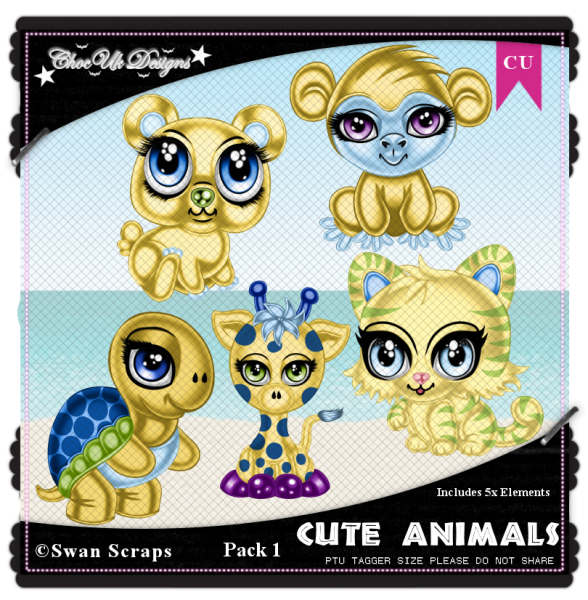 Cute Animals CU/PU Pack 1 - Click Image to Close