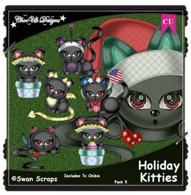 Holiday Kitties CU/PU Pack 5