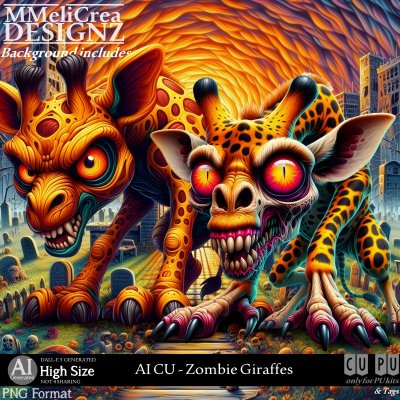 AI - CU Zombie Giraffes (CU4PU / PNG)