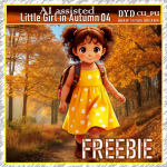 little girls in autumn