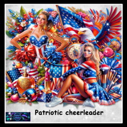 Patriotic cheerleader
