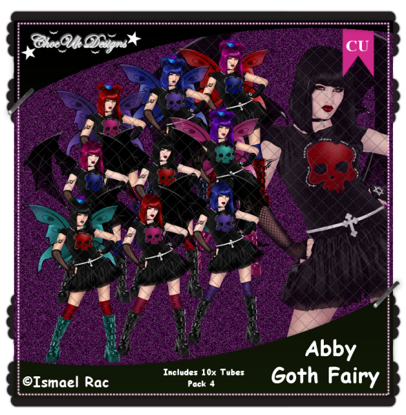 Abby Goth Fairy CU/PU Pack 4 - Click Image to Close