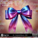 AI - CU4CU - Colorful Bows - 001 (CU4CU/PNG/PACK)