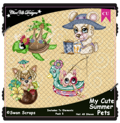 My Cute Summer Pets Elements CU/PU Pack 5 My Cute Summer Pets Elements CU/PU Pack 5