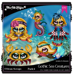 Gothic Sea Creatures CU/PU Pack 6 Gothic Sea Creatures CU/PU Pack 6