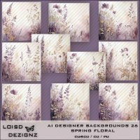 AI Designer Backgrounds 26 - Spring Floral - cu4cu/cu/pu