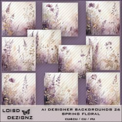 AI Designer Backgrounds 26 - Spring Floral - cu4cu/cu/pu