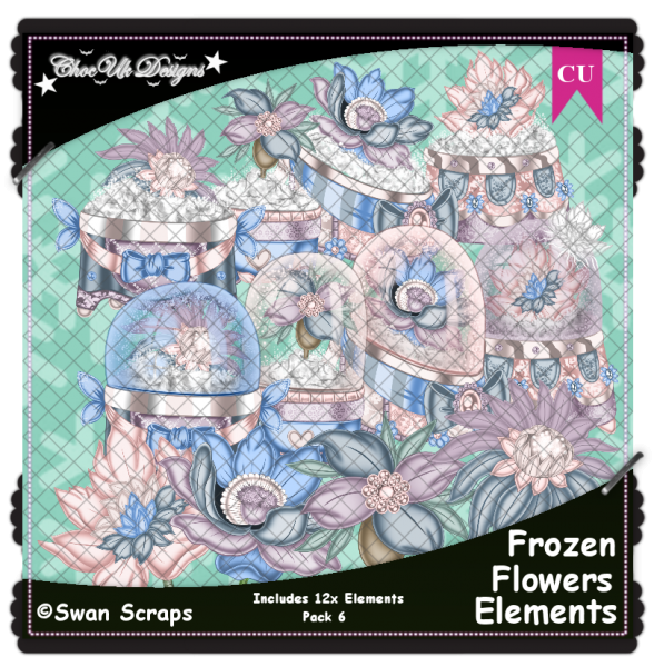 Frozen Flowers Elements CU/PU Pack 6 - Click Image to Close