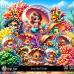 AI - PACKAGE - CU Sea Shell Fish (CU4PU/PNG/PACK)