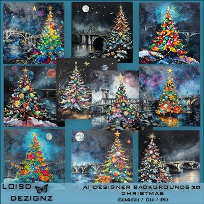 AI Designer Backgrounds 30 - Christmas cu4cu/cu/pu