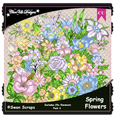Spring Flowers Elements CU/PU Pack 6