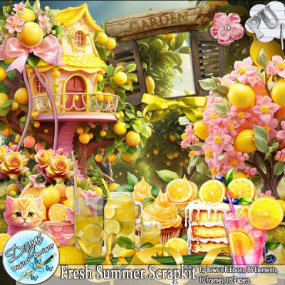 FRESH SUMMER SCRAP KIT - TAGGER SIZE by Disyas