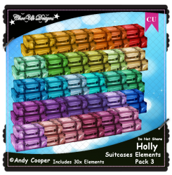 Holly Suitcases Elements CU/PU Pack 3