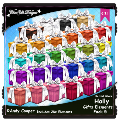 Holly Gifts Elements CU/PU Pack 5