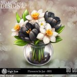 AI - Flowers In Jar - CU001 (CU4PU/PNG/PACK)