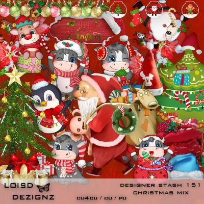 Designer Stash 151 - Christmas Mix - cu4cu/cu/pu