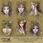 Designer Stash 259 - Artsy Overlays - Steampunk Gothic Ladies -