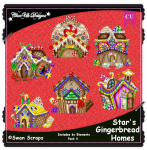 Stars Gingerbread Homes Elements CU/PU Pack 4