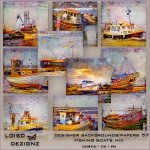 Designer Backgrounds 57 - Fishing Boats - cu4cu/cu/pu