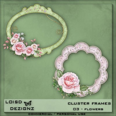 Cluster Frames 03 - Flowers - CU/PU