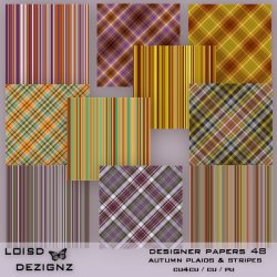 Designer Backgrounds/Papers 48 - Autumn Plaids & Stripes - cu4cu