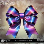 AI - CU4CU - Colorful Bows - 002 (CU4CU/PNG/PACK)