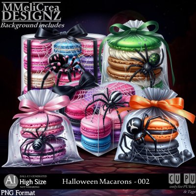 AI - Halloween Macarons - CU002 (CU4PU/PNG)