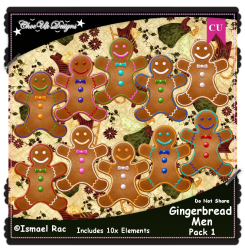 Gingerbread Men Elements CU/PU Pack 1