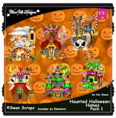 Haunted Halloween Homes Elements CU/PU Pack 1