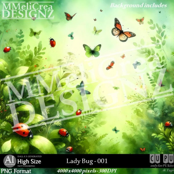 AI - Lady Bug - CU001 (CU4PU/PNG/PACK) - Click Image to Close