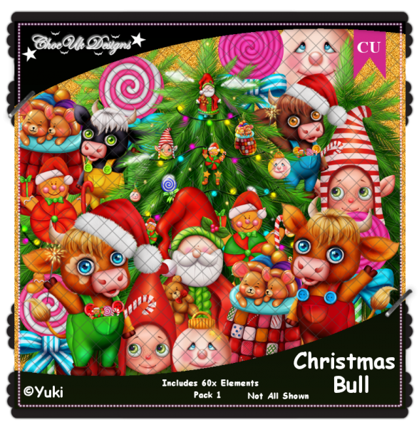 Christmas Bull Elements CU/PU Pack - Click Image to Close