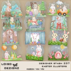 Designer Stash 237 - Easter Scenery Clusters - cu4cu/cu/pu