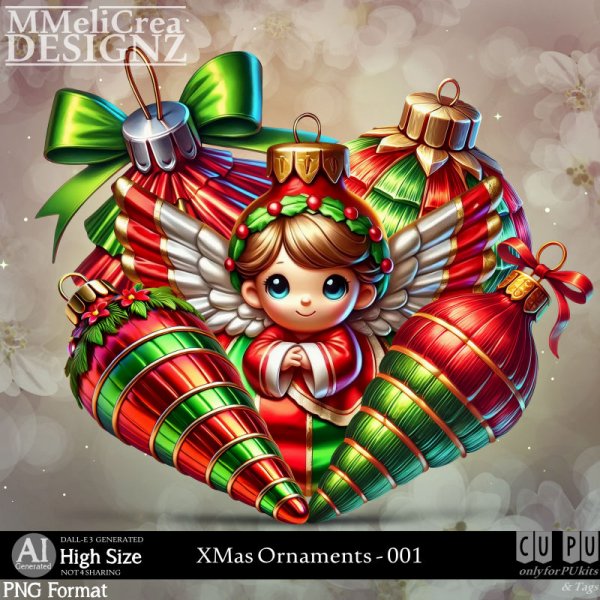 AI - XMas Ornaments - CU001 (CU4PU/PNG/PACK) - Click Image to Close