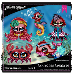 Gothic Sea Creatures CU/PU Pack 1 Gothic Sea Creatures CU/PU Pack 1