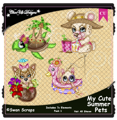 My Cute Summer Pets Elements CU/PU Pack 1