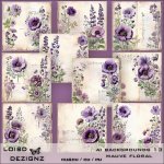 AI Designer Backgrounds 13 - Mauve Floral - cu4cu/cu/pu