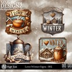 AI - Love Winter signs - CU002 (CU4PU/PNG)