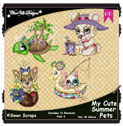 My Cute Summer Pets Elements CU/PU Pack 4 My Cute Summer Pets Elements CU/PU Pack 4